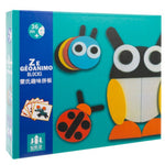 Koka mozaīka, apaļas figūras