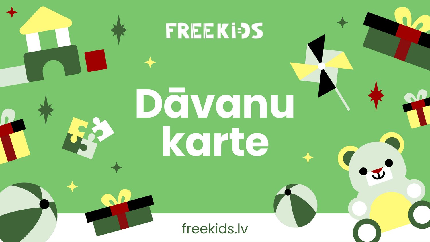 "Free Kids" dāvanu karte