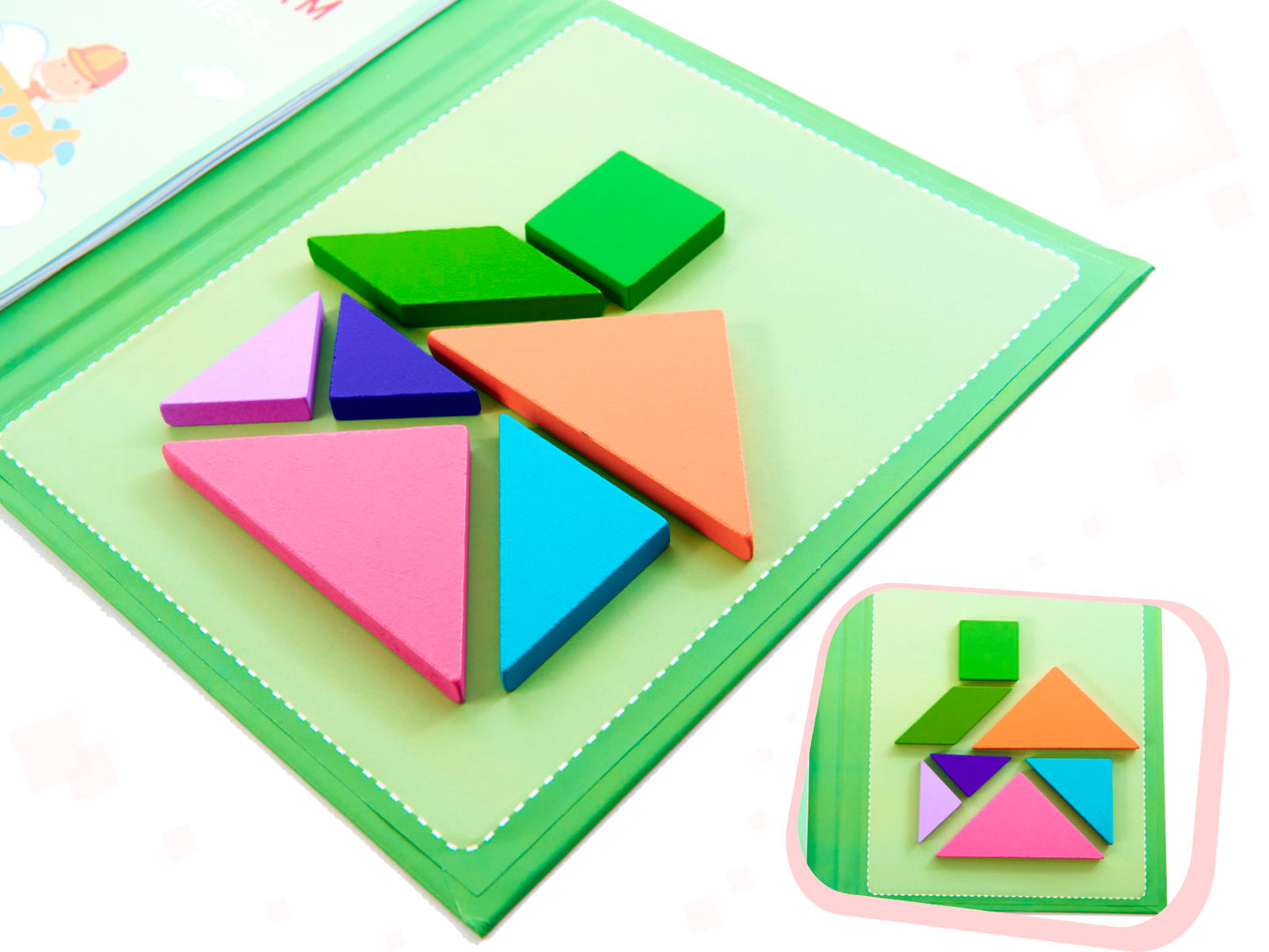 Tangram magnētiskā grāmata, figūras