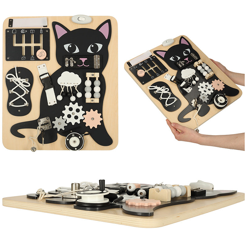 Koka aktivitātes dēlis "Kaķis"