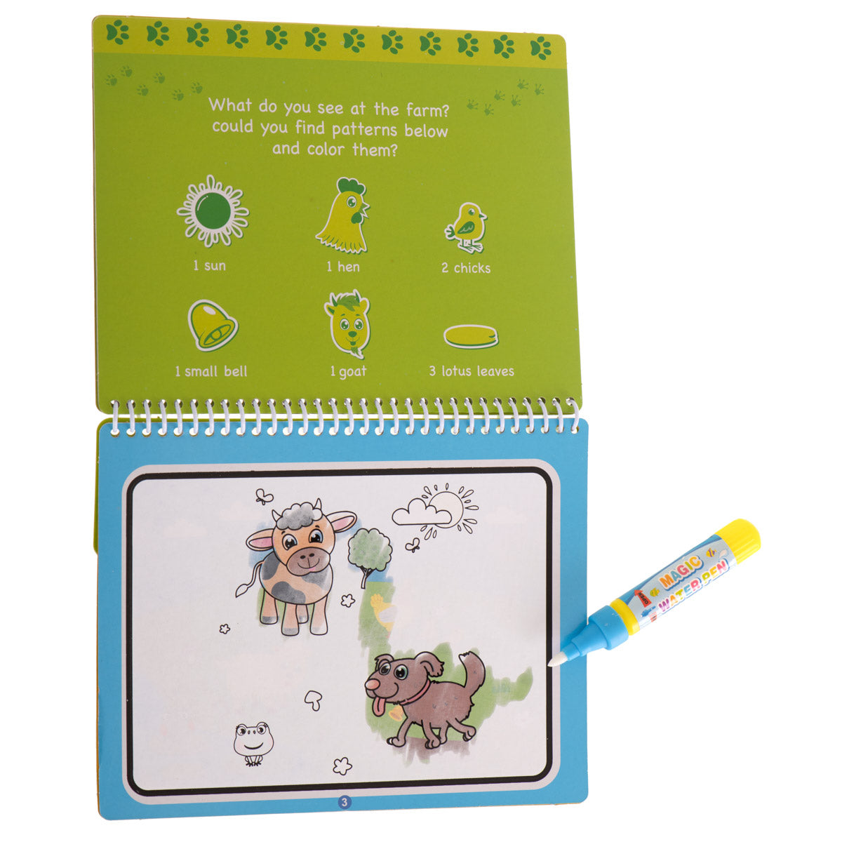 Krāsojamā grāmatiņa ar "ūdens marķieri"