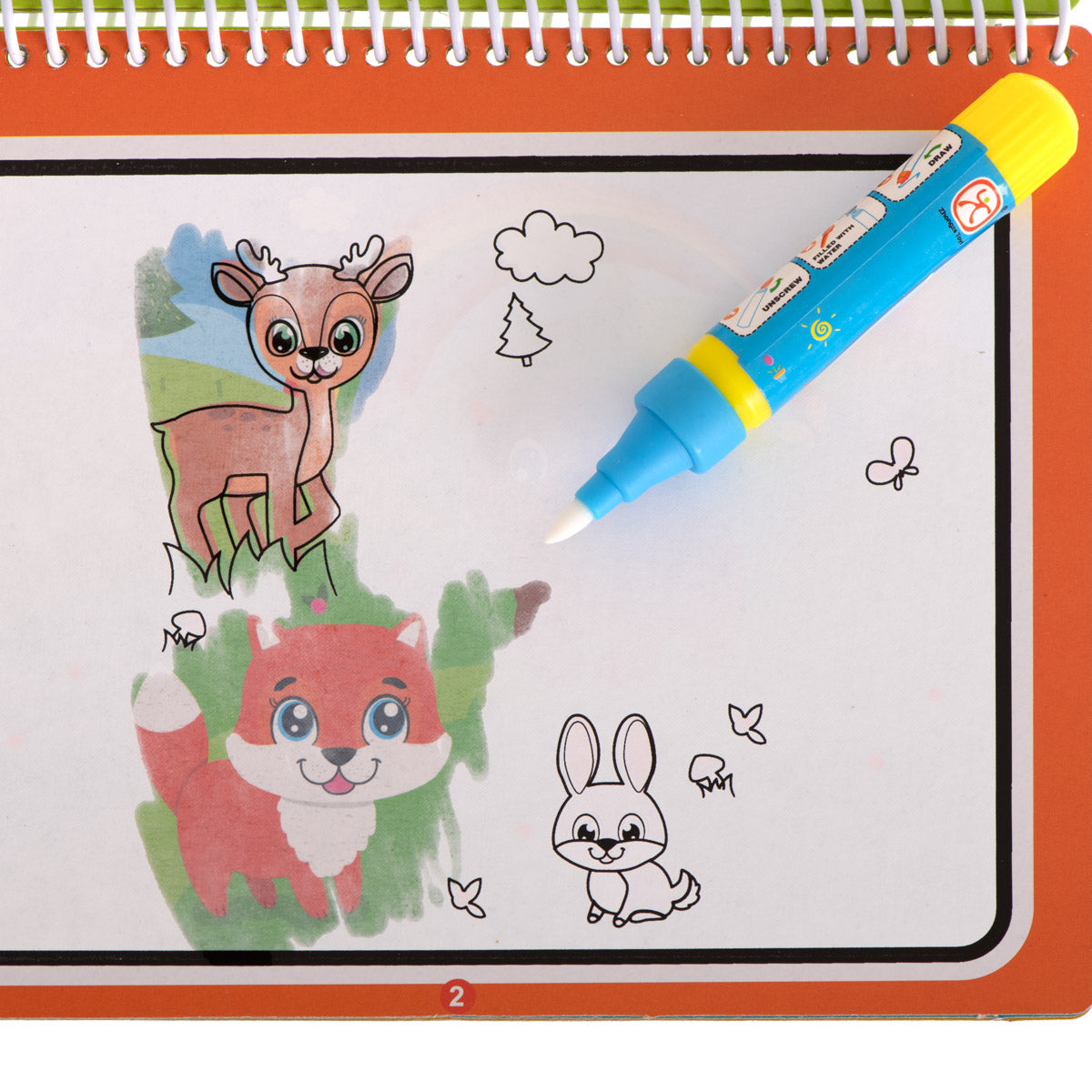 Krāsojamā grāmatiņa ar "ūdens marķieri"