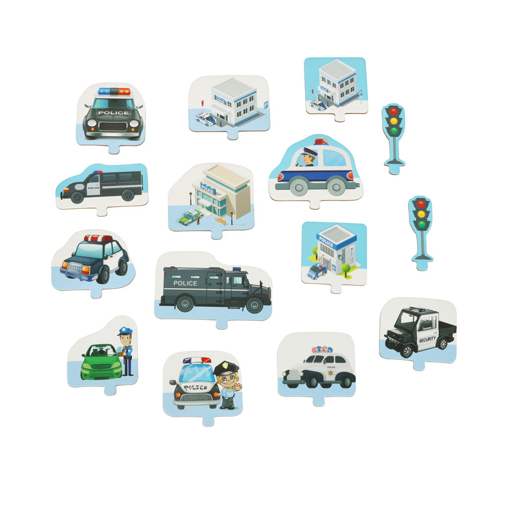 Auto-trase puzle, ar uzgriežamu mašīnu