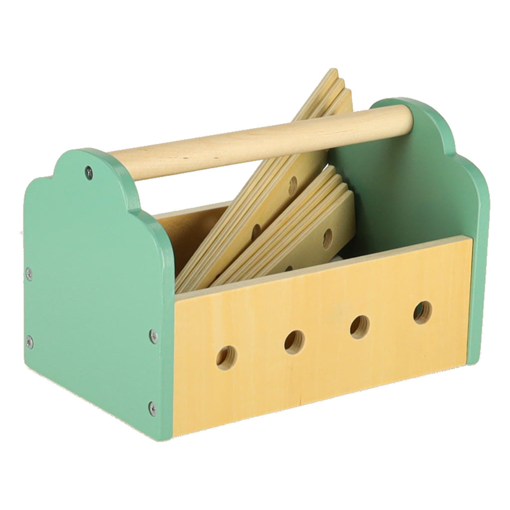 Koka darba galds ar instrumentiem "Darbnīca"
