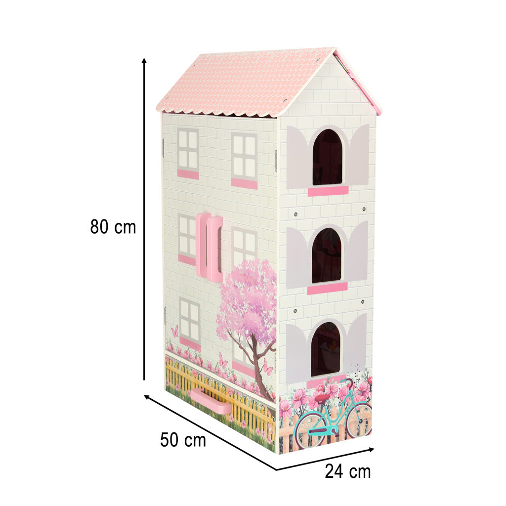 Lielā leļļu māja ar atveramu "sienu" Lulilo Papilio, 80cm