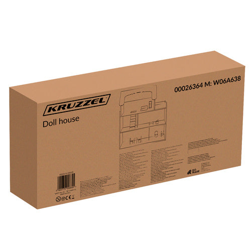 Lielā leļļu māja, 70cm, ar koka figūrām, Nr.26364