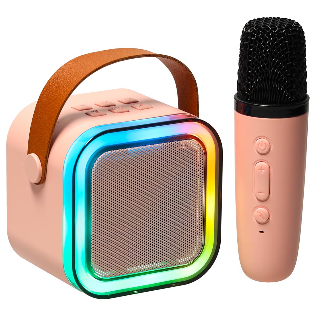 Skaļrunis Bluetooth ar mikrofonu, rozā
