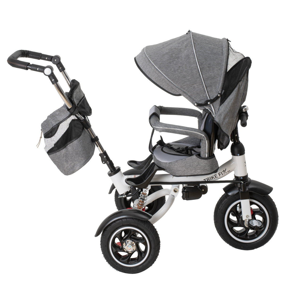 Trike Fix trīsritenis V3, 360° krēsla apgriešana, pelēks