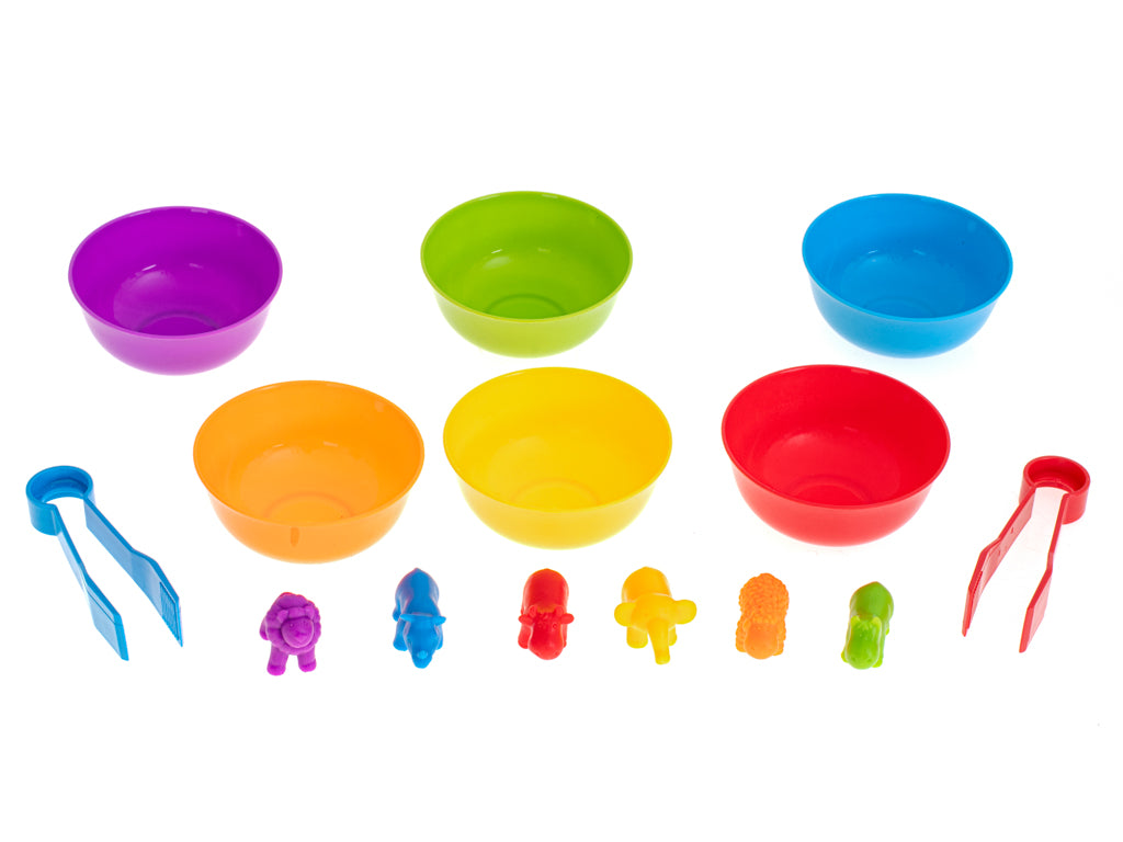 Dzīvnieku figūru komplekts skaitīšanai un krāsu mācībām