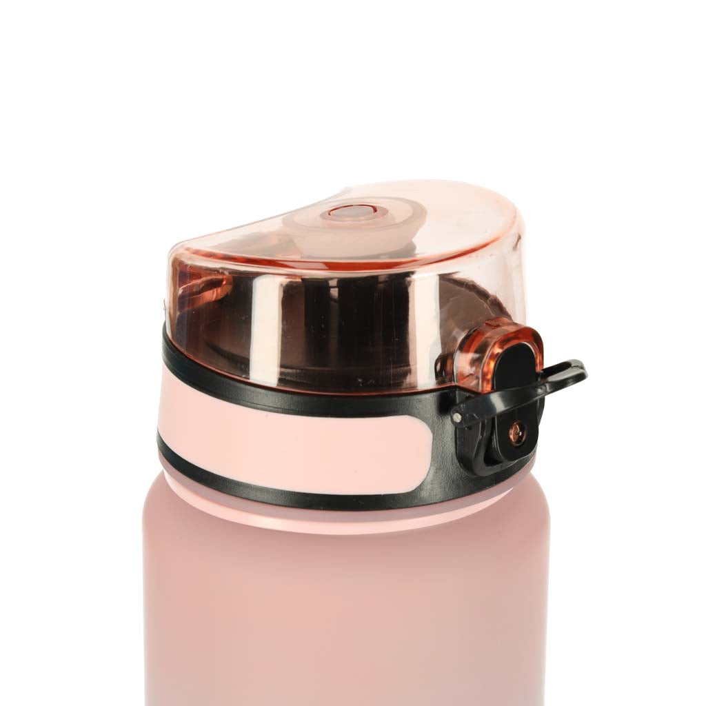 600 ml ūdens pudele ar sporta uzgali, rozā un zila