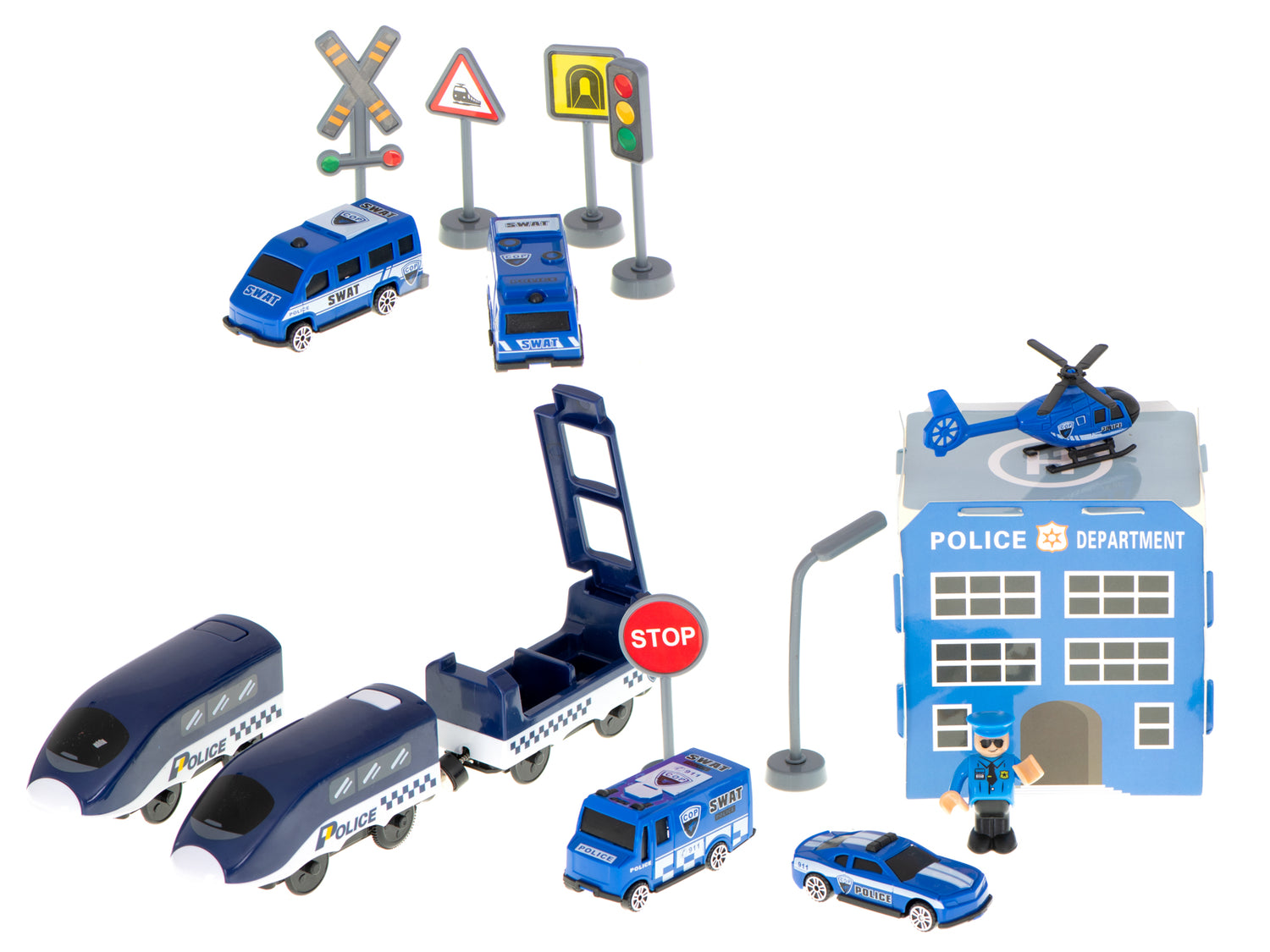 Elektrisks vilciens + sliedes (300cm), policija