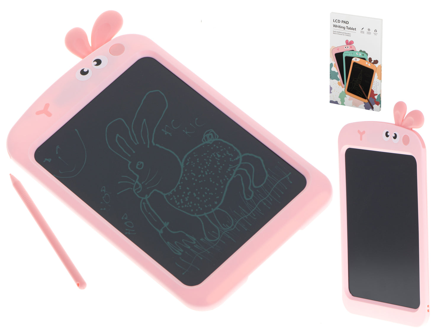 Grafiskā tablete LCD, zīmēšanai ar irbuli "Rozā zaķis"
