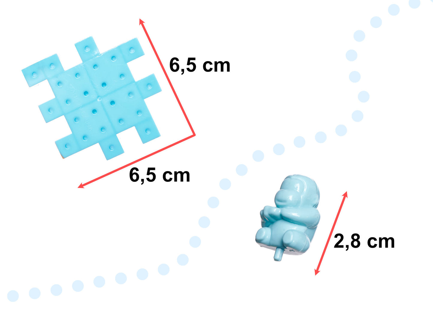 Zobratu konstruktors MAGICAL BLOCKS, viens no zobratiem darbojas ar bateriju.