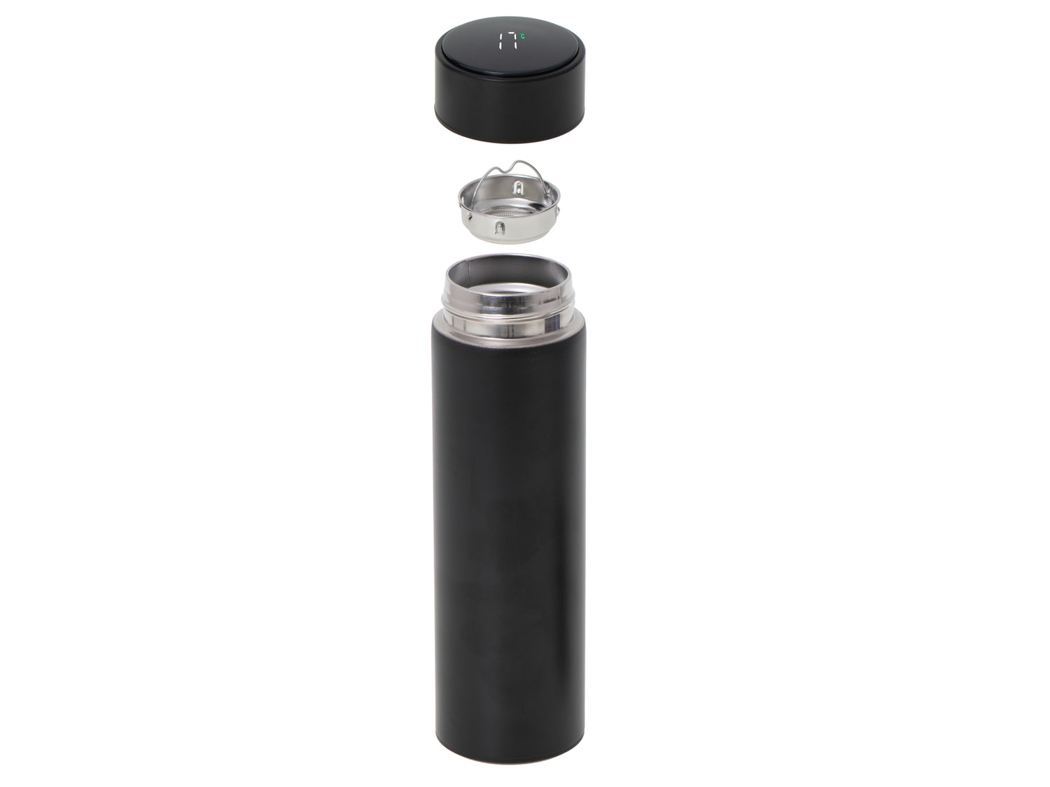 Termokrūze termoss smart LED 500ml, melns