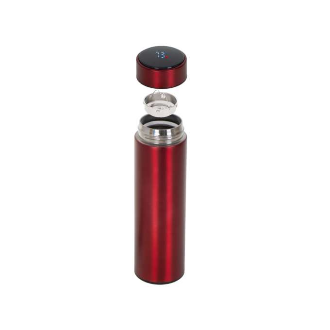 Termokrūze termoss smart LED 500ml, burgundijas sarkanā