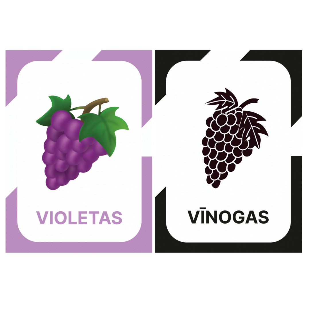 Kontrasta un krāsu kartītes zīdaiņiem