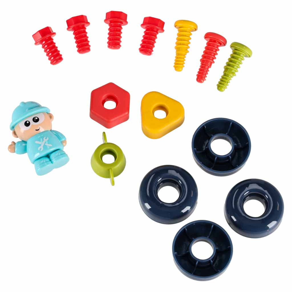 Skrūvējams "Autobuss" ar aktivitātēm sīkajai motorikai