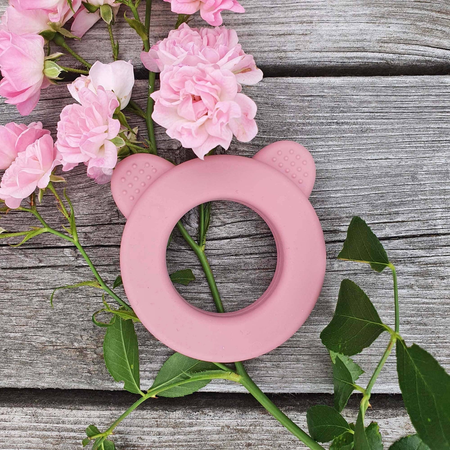 Silikona grabulis, "Lācis", rozā