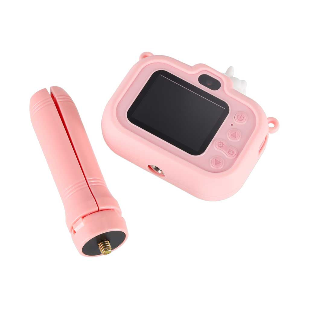 Digitāla videokamera "Rozā Vienradzis", ar statīvu