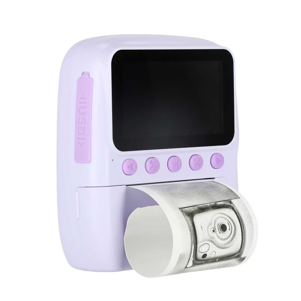 Digitālā videokamera ar tūlītēju druku, violeta