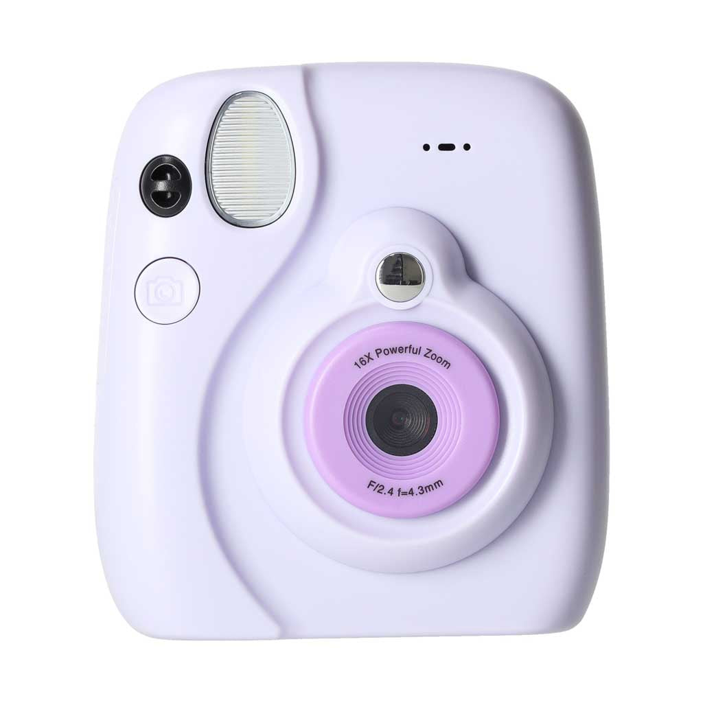 Digitālā videokamera ar tūlītēju druku, violeta