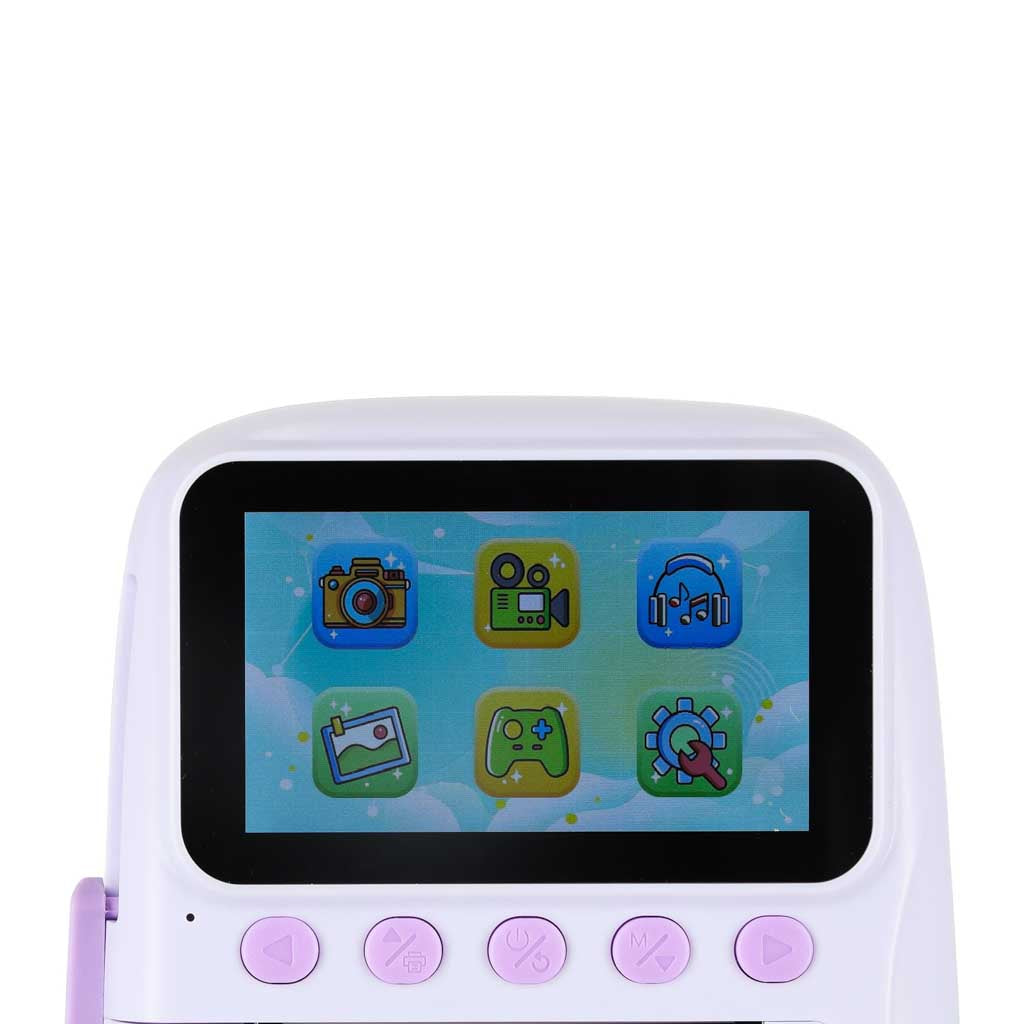 Digitālā videokamera ar tūlītēju druku, violeta