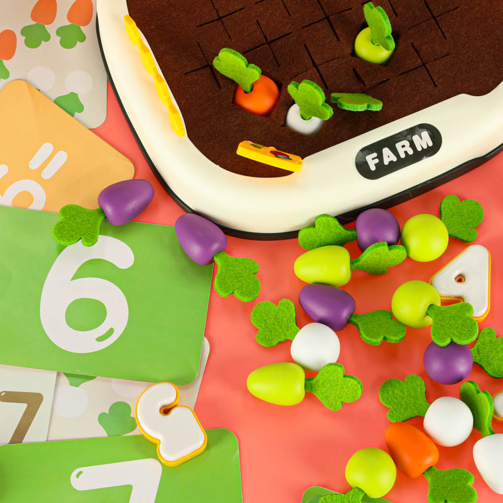 Matemātikas spēle ar svariem "Dārzeņu lauks"