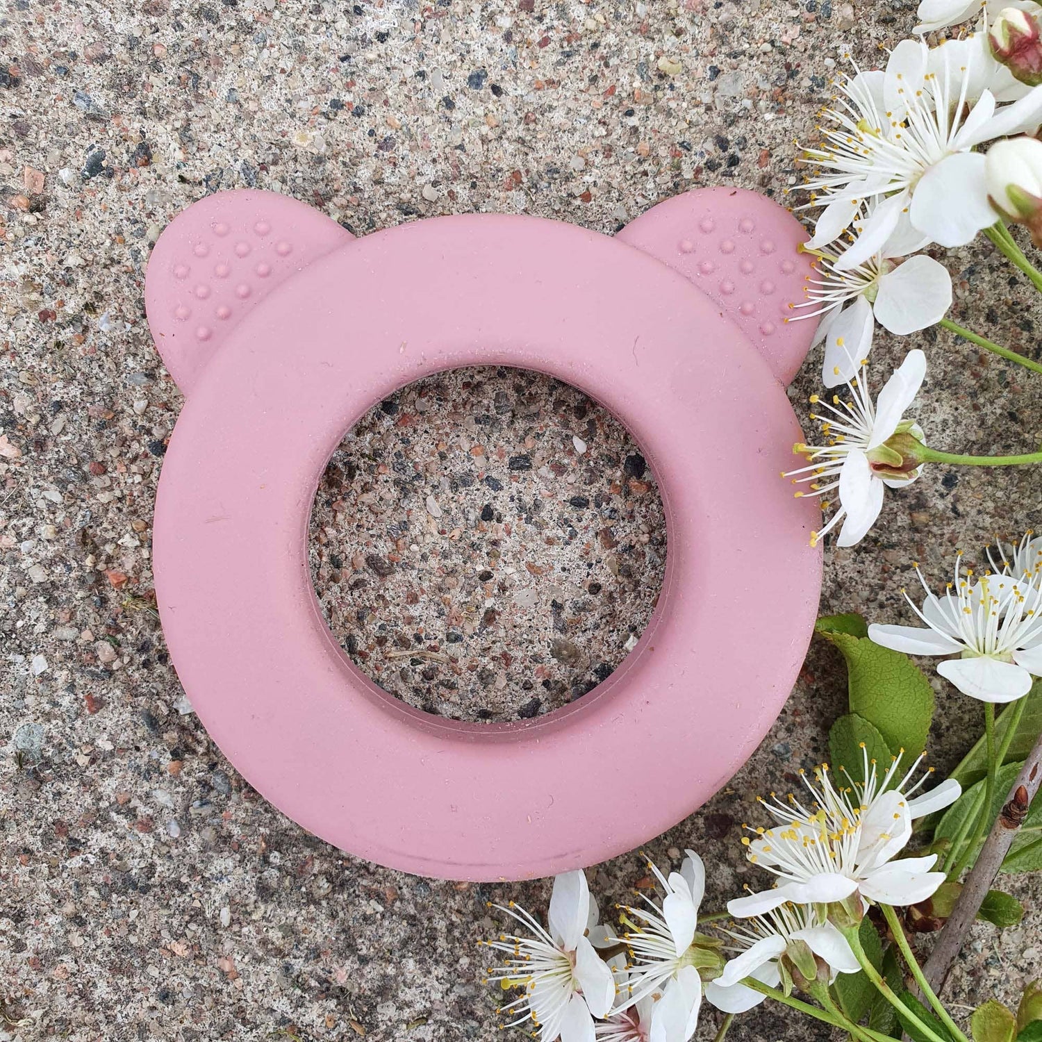 Silikona grabulis, "Lācis", rozā