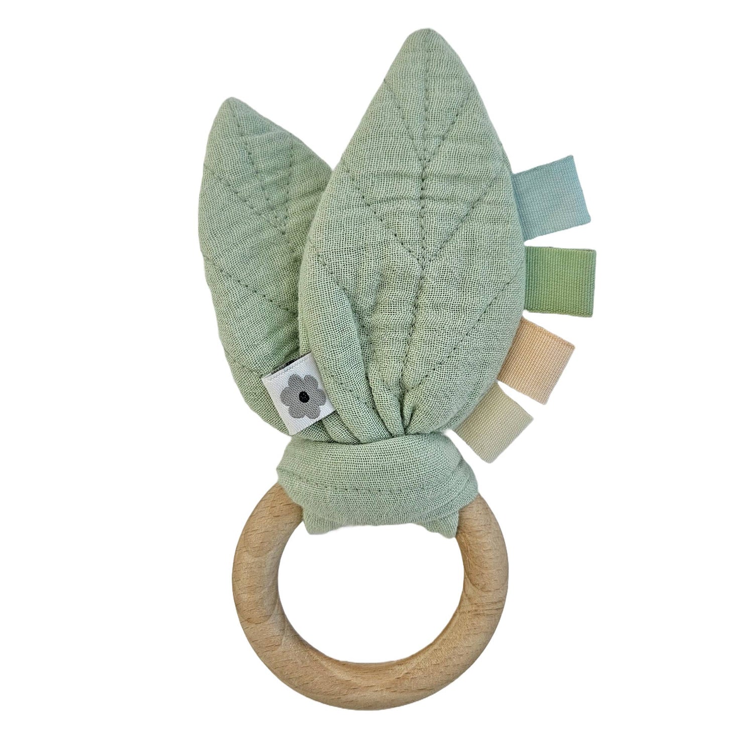 Muslina čaukstošā rotaļlieta zīdainim "Lapa"