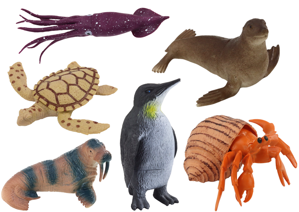 Jūras dzīvnieku figūras, komplekts