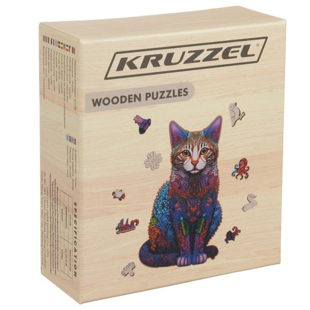Koka puzle "Kaķis" , 130 smalki gabaliņi