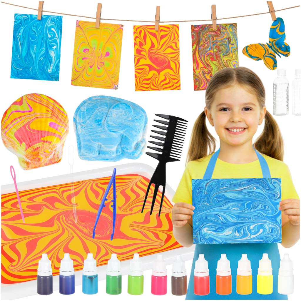 Gleznošana uz ūdens (ebru), 12 krāsas