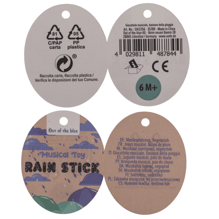 Mūzikas instruments "Lietus koks", caurspīdīgs