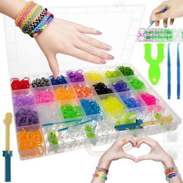 Gumijas rokassprādžu radošais komplekts,  ("loom bands"), lielais komplekts