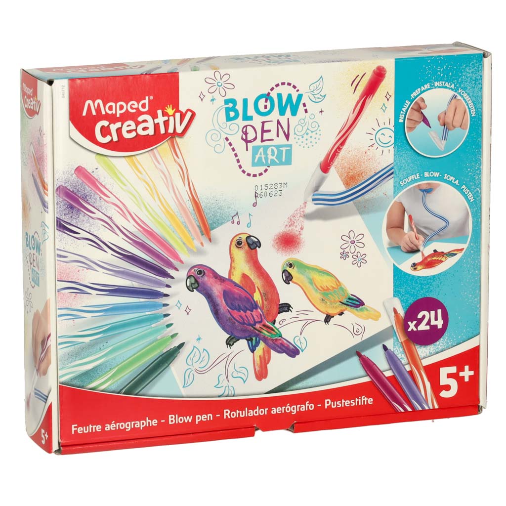 Pūšamie flomāsteri, Maped "Blow pen art", 24 gab.