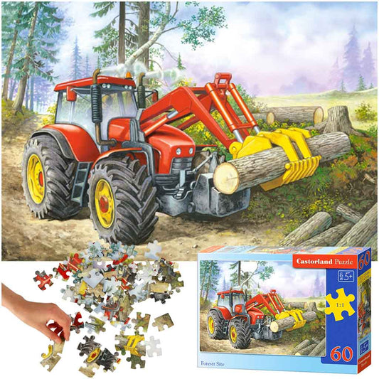 "Traktors mežā" puzle 60 gab., 5+