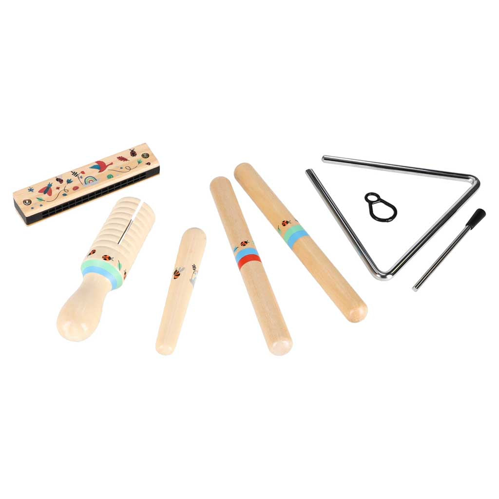 Koka mūzikas instrumentu komplekts bērniem