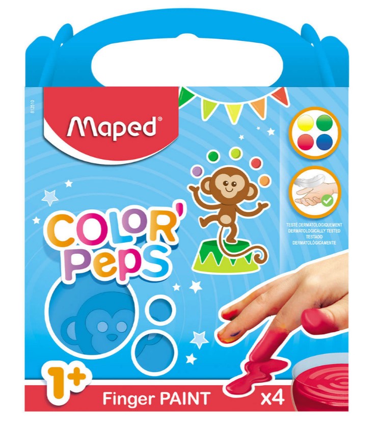 Color'Peps Maped pirkstu krāsas, 4x80g