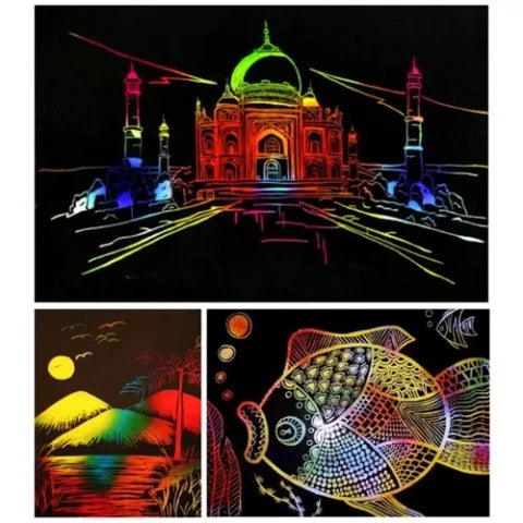 Noskrāpējamā grāmata + koka irbulītis