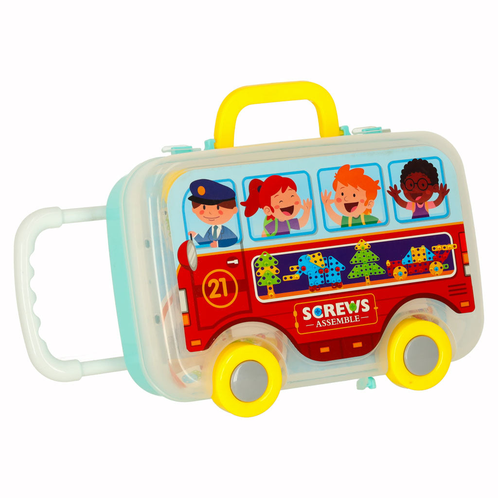 Urbja komplekts koferī ar autobusa riteņiem