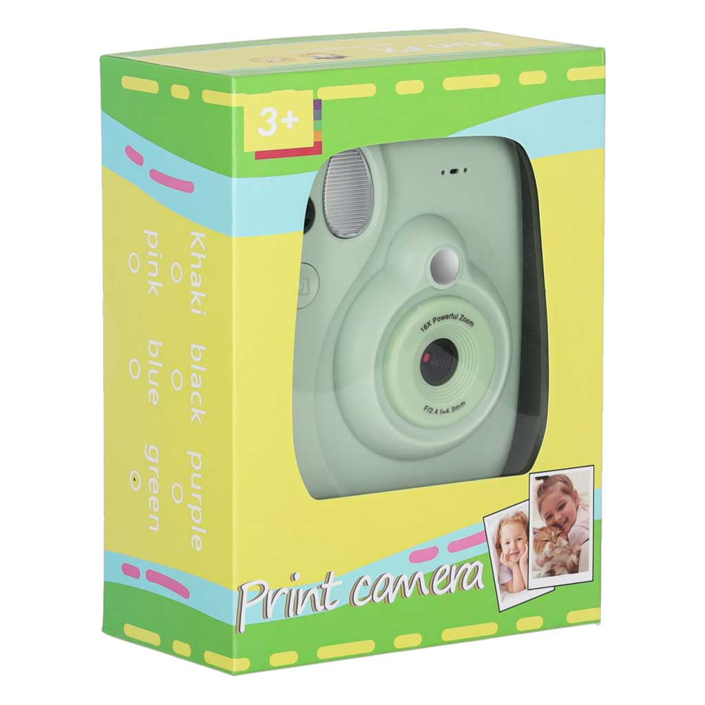 Digitālā videokamera ar tūlītēju druku, zaļa