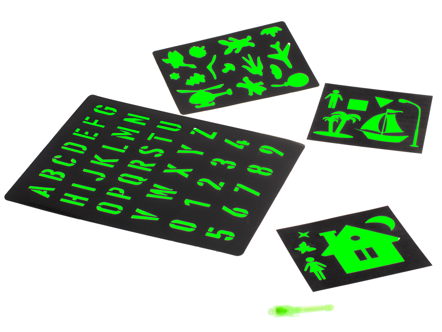 "Zīmē ar gaismu" plāksne + UV gaismas pildspalva