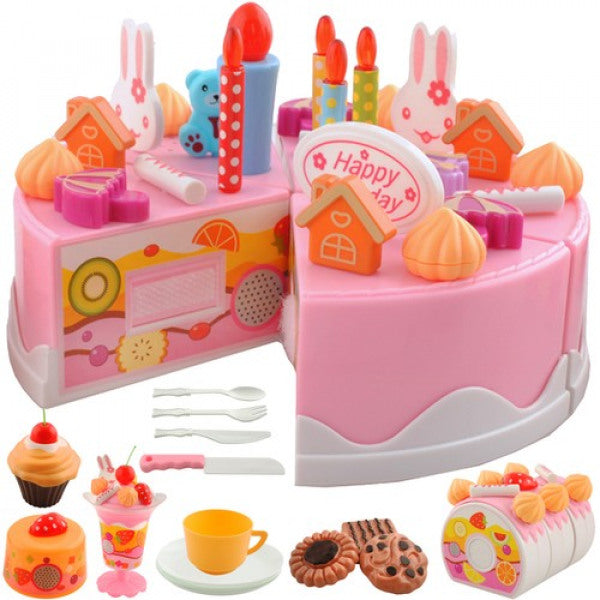 Rotaļu dzimšanas dienas tortes komplekts, rozā